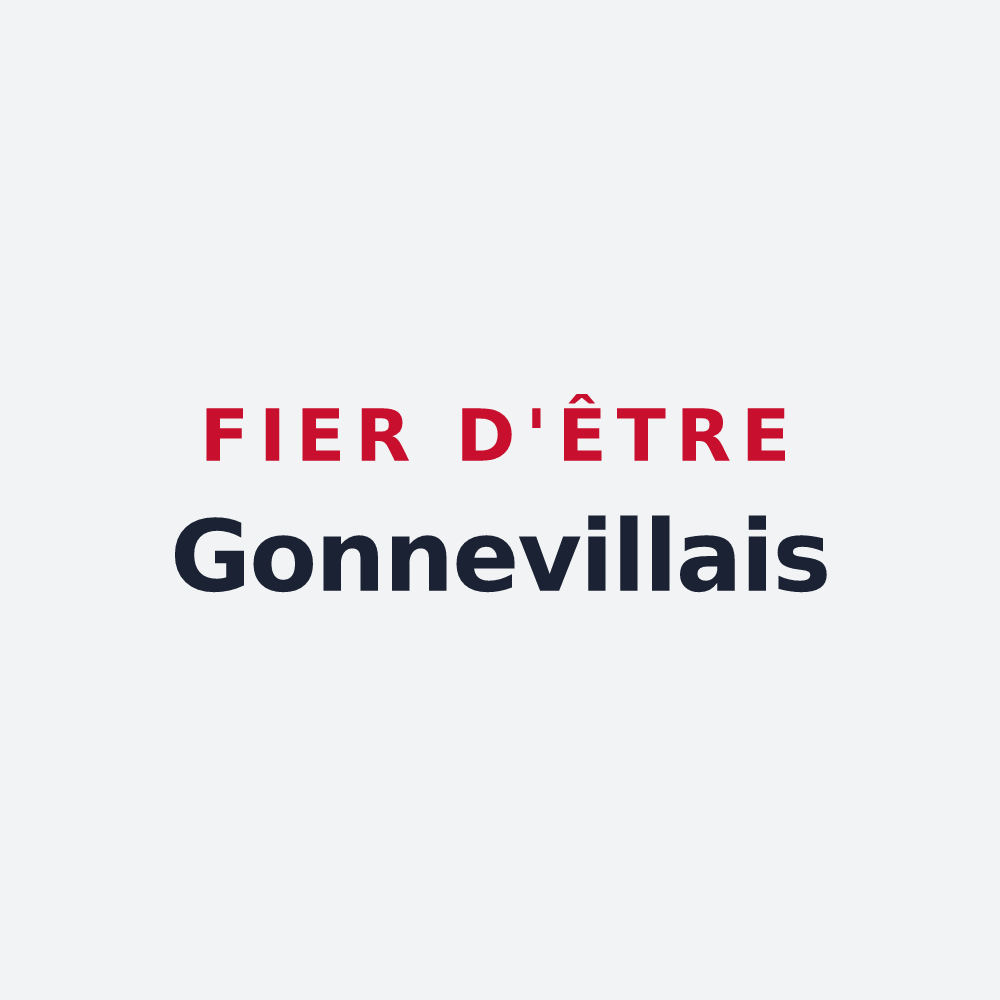 Poster « Fier d'être Gonnevillais » — design pour Gonneville-Le Theil