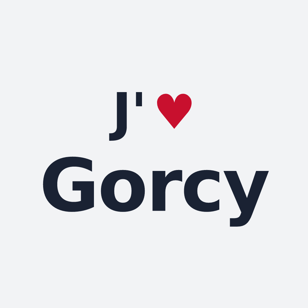 Poster personnalisé Gorcy — design J'aime Gorcy