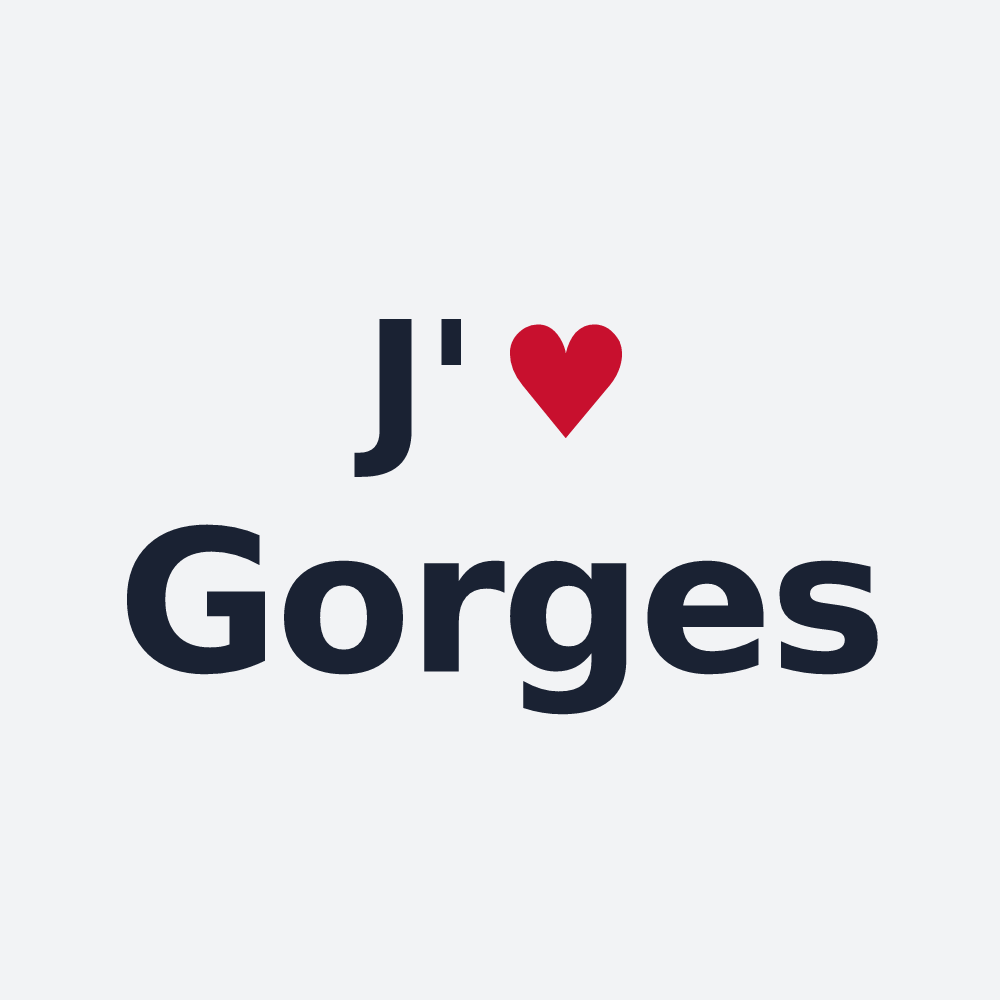Poster personnalisé Gorges — design J'aime Gorges
