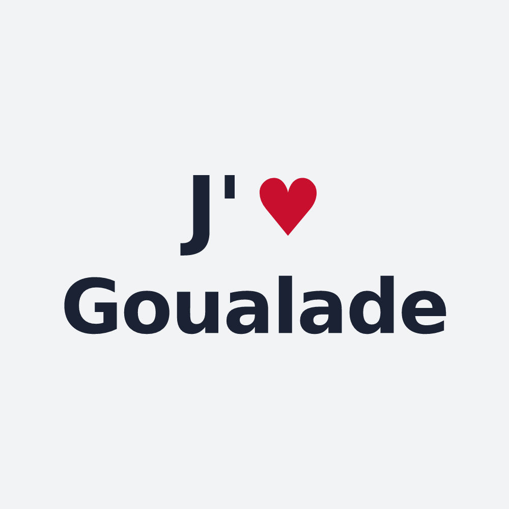 Poster personnalisé Goualade — design J'aime Goualade