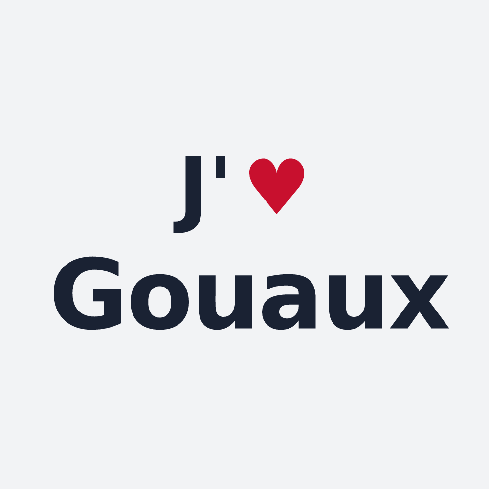 Poster personnalisé Gouaux — design J'aime Gouaux