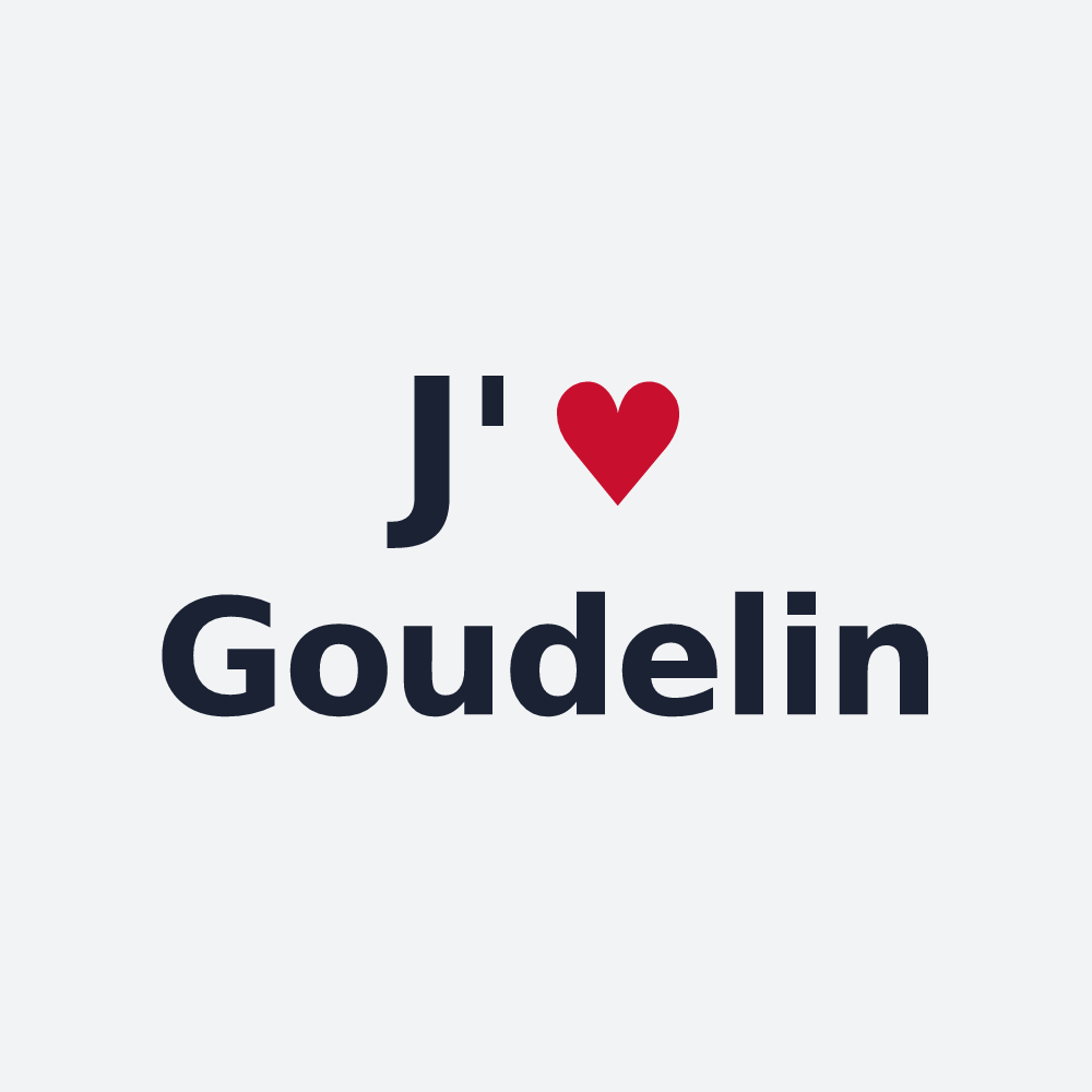 Poster personnalisé Goudelin — design J'aime Goudelin