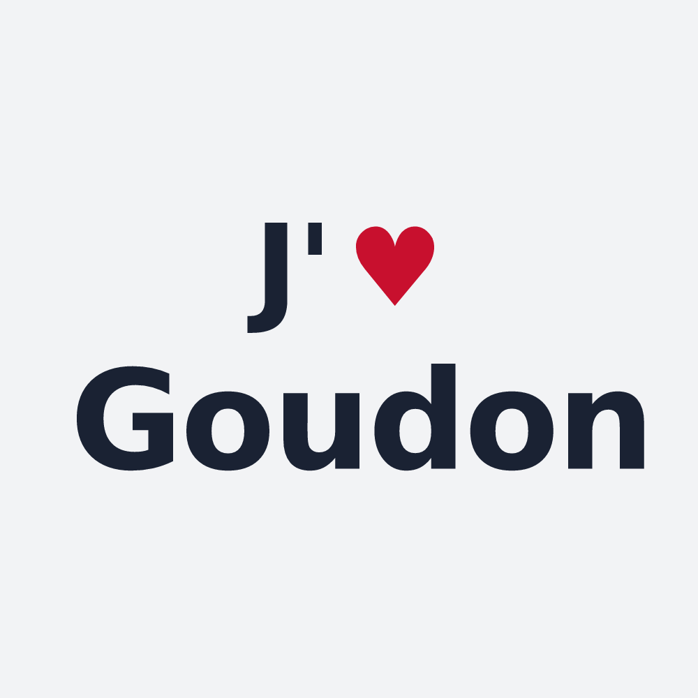 Poster personnalisé Goudon — design J'aime Goudon