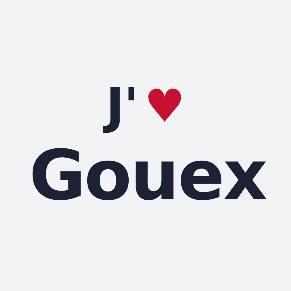 Poster personnalisé Gouex — design J'aime Gouex