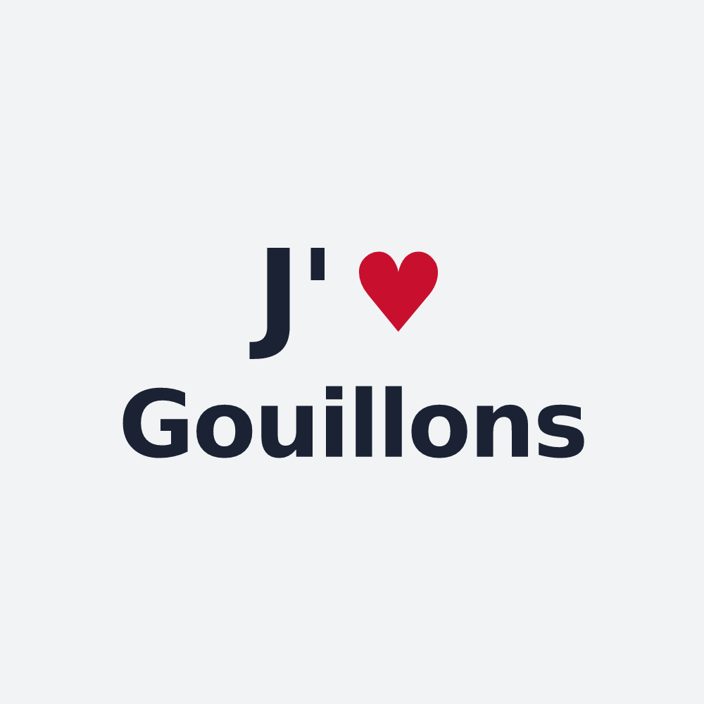 Poster personnalisé Gouillons — design J'aime Gouillons
