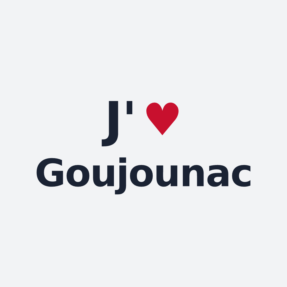 Poster personnalisé Goujounac — design J'aime Goujounac