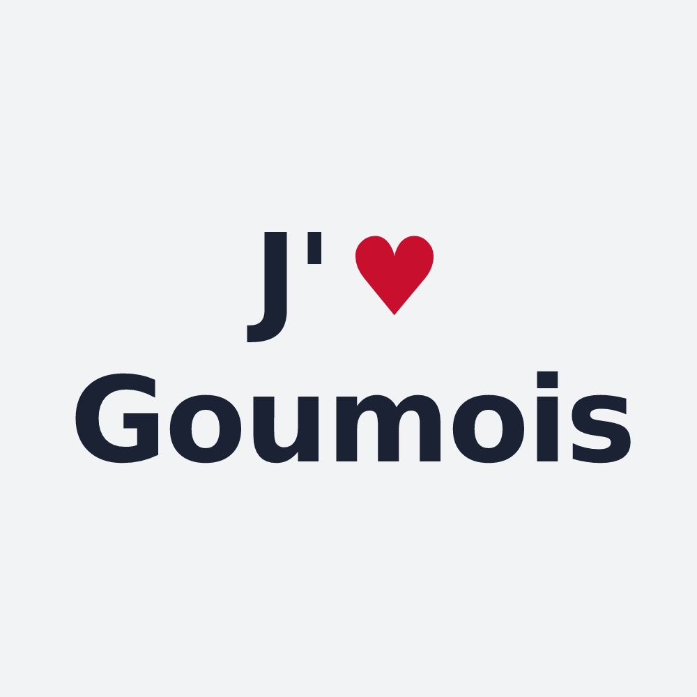 Poster personnalisé Goumois — design J'aime Goumois