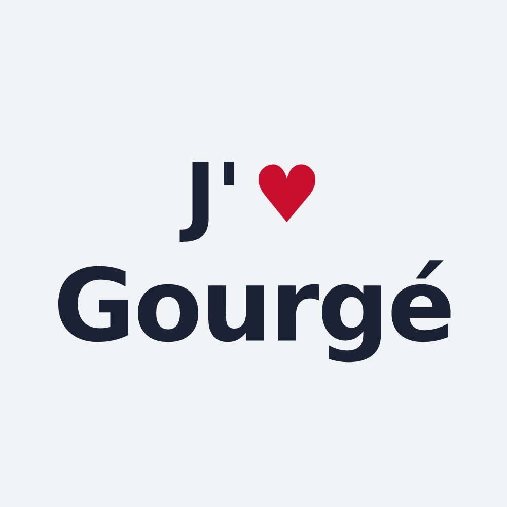 Poster personnalisé Gourgé — design J'aime Gourgé