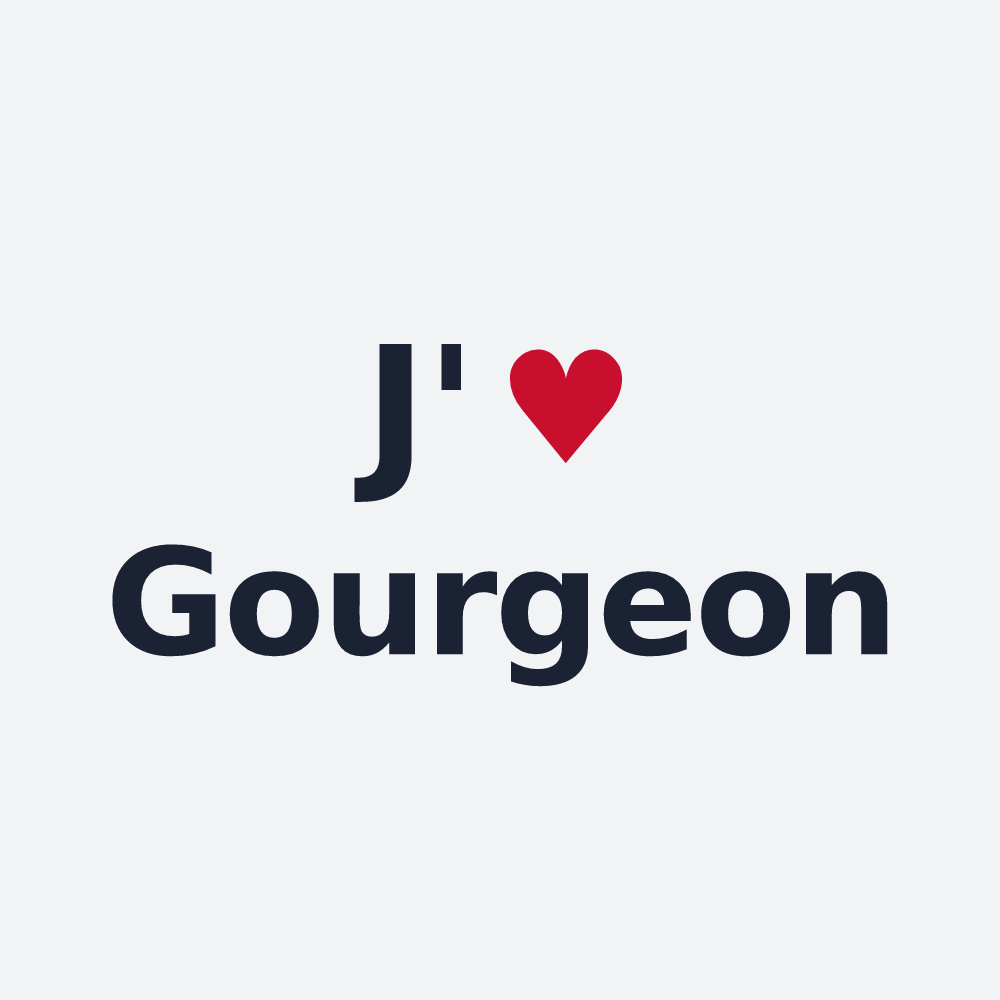 Poster personnalisé Gourgeon — design J'aime Gourgeon
