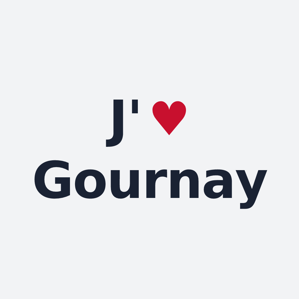 Poster personnalisé Gournay — design « J'aime Gournay » imprimé sur le poster