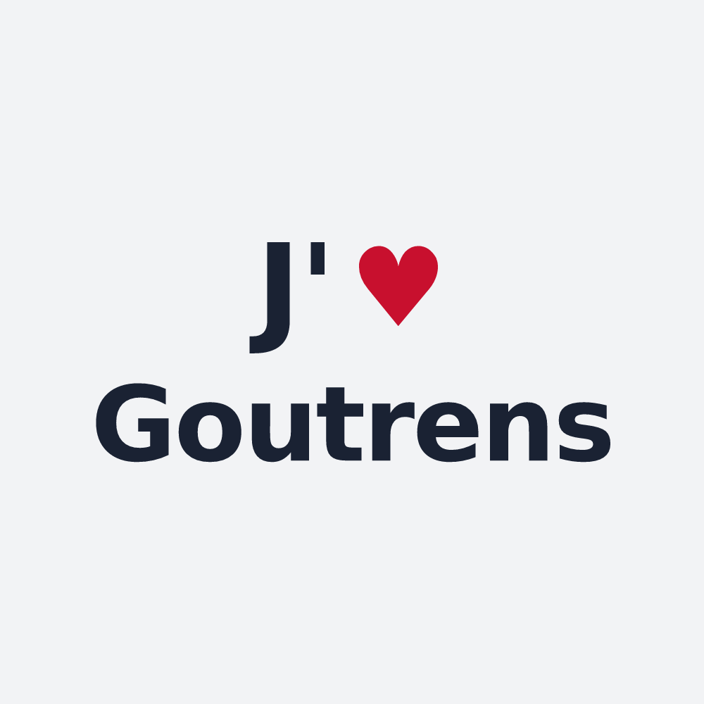Poster personnalisé Goutrens — design J'aime Goutrens