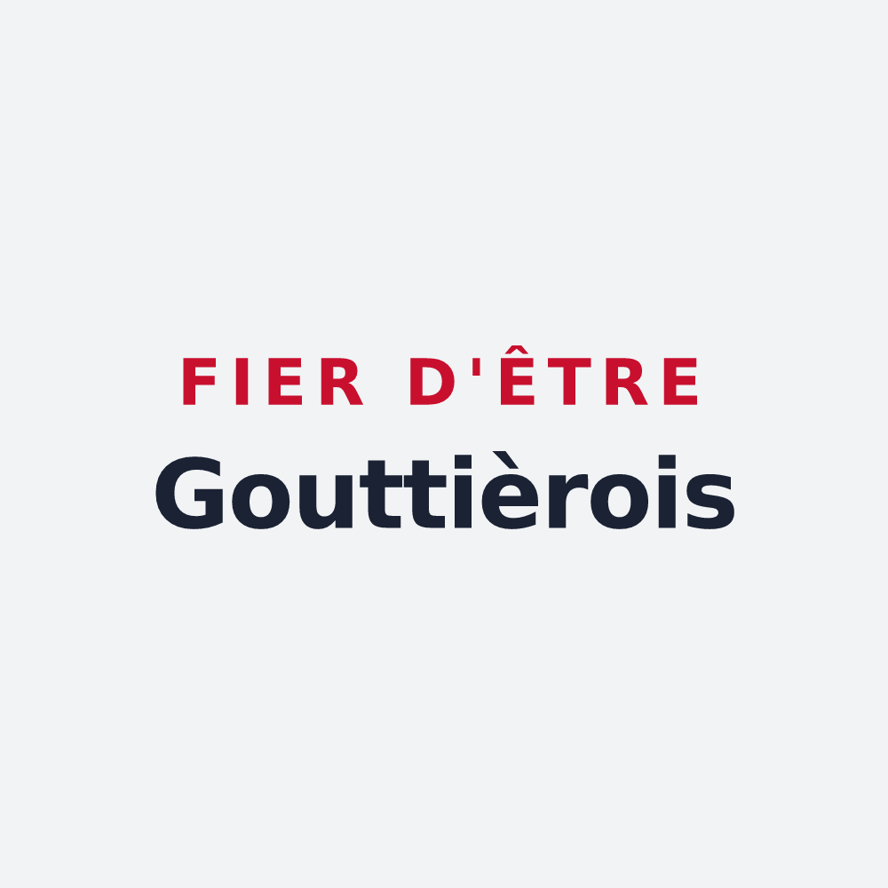 Poster « Fier d'être Gouttièrois » — design pour Gouttières