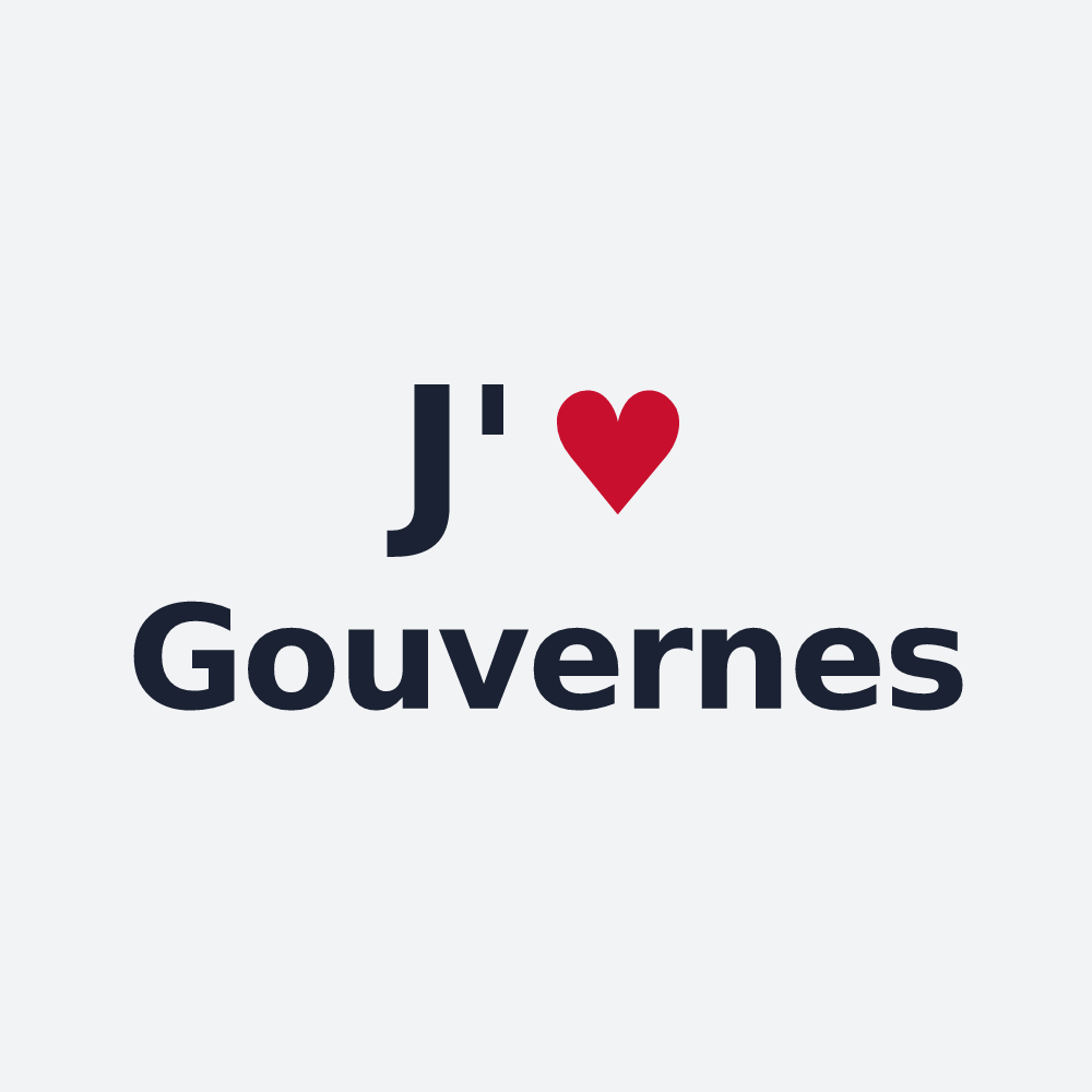 Poster personnalisé Gouvernes — design « J'aime Gouvernes » imprimé sur le poster