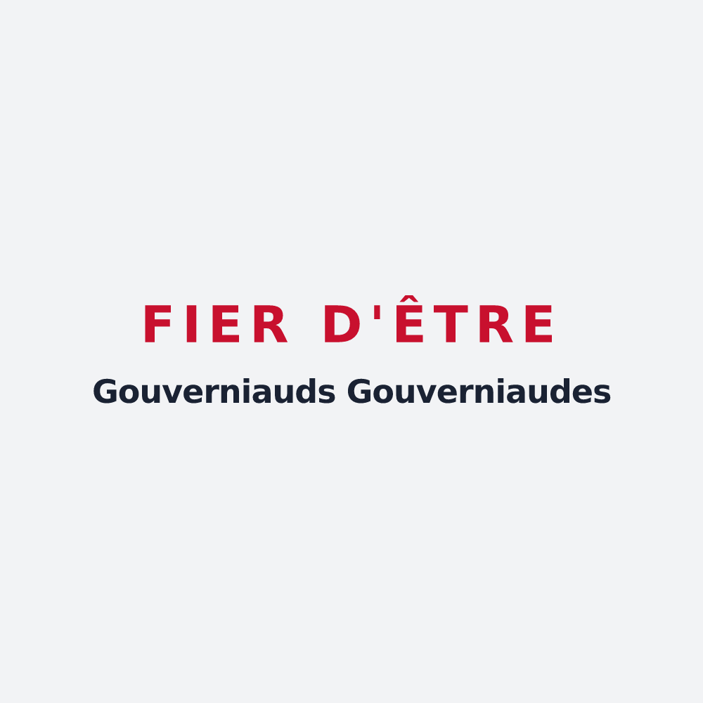 Poster « Fier d'être Gouverniauds Gouverniaudes » — design pour Gouvernes