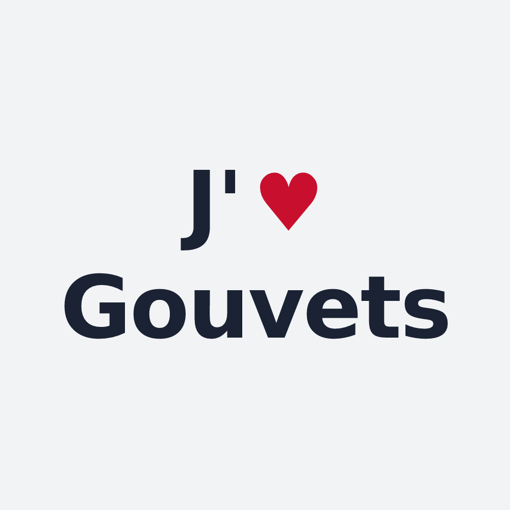 Poster personnalisé Gouvets — design J'aime Gouvets