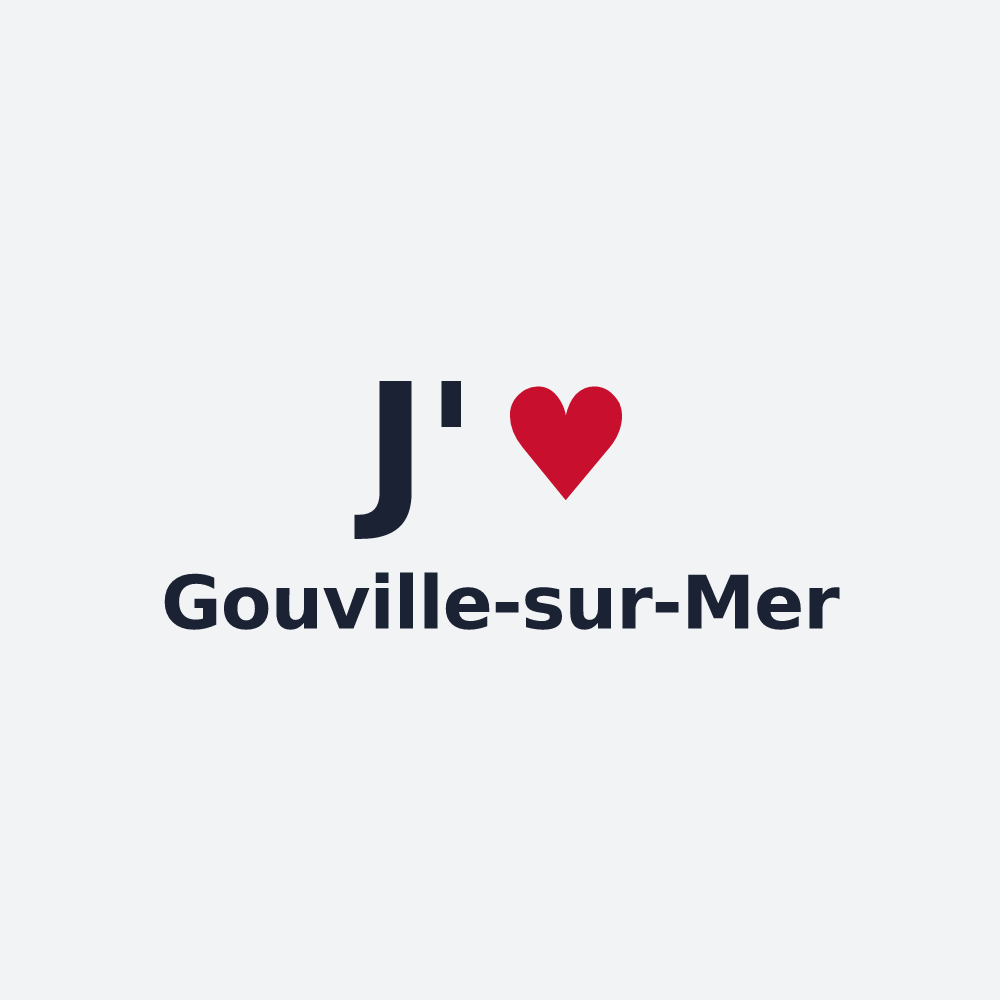 Poster personnalisé Gouville-sur-Mer — design J'aime Gouville-sur-Mer