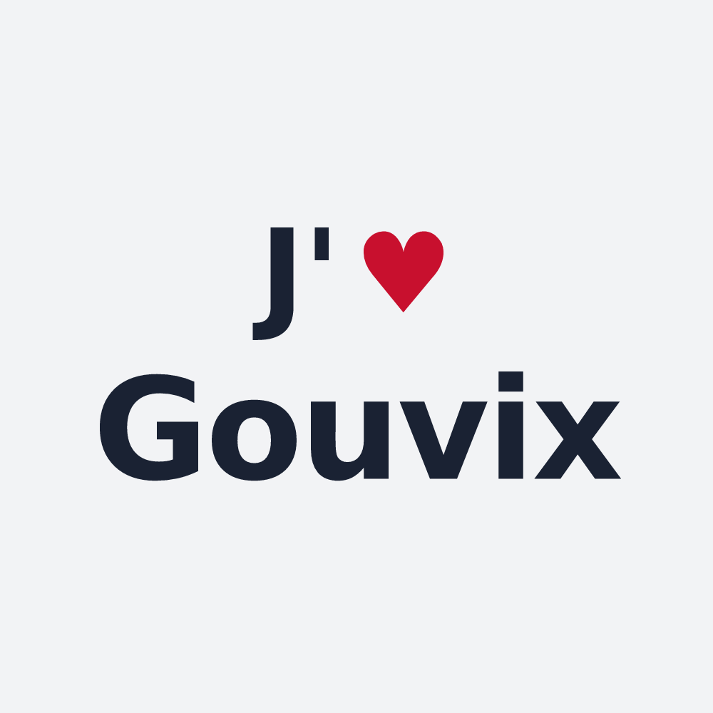 Poster personnalisé Gouvix — design J'aime Gouvix
