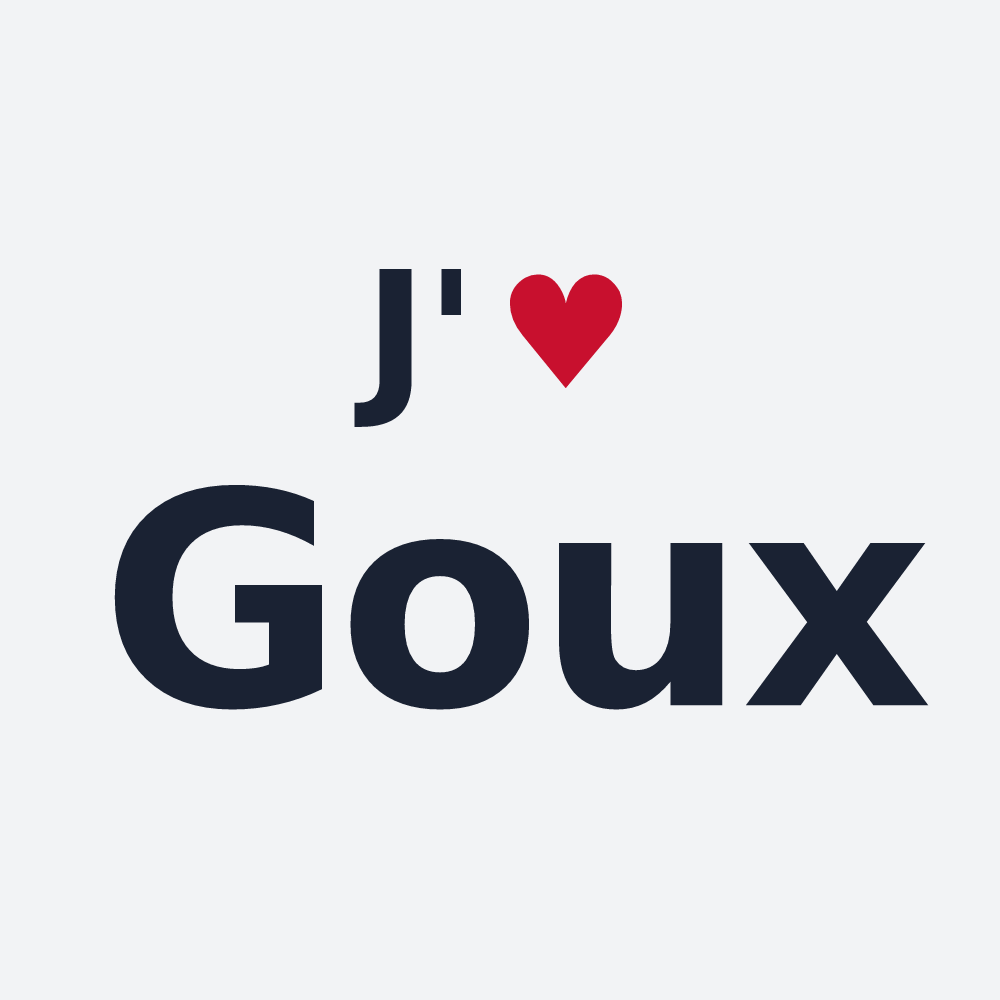 Poster personnalisé Goux — design J'aime Goux