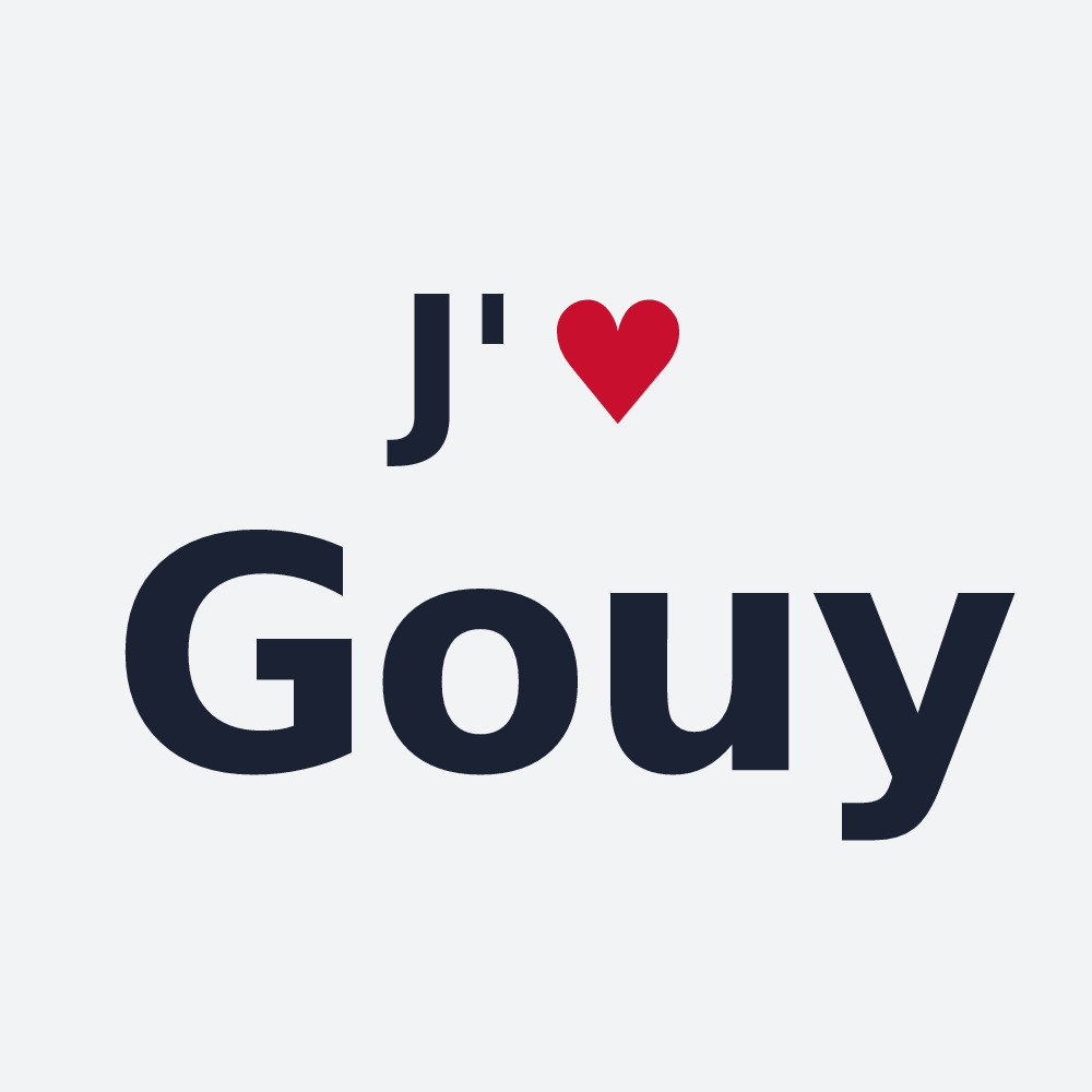 Poster personnalisé Gouy — design J'aime Gouy