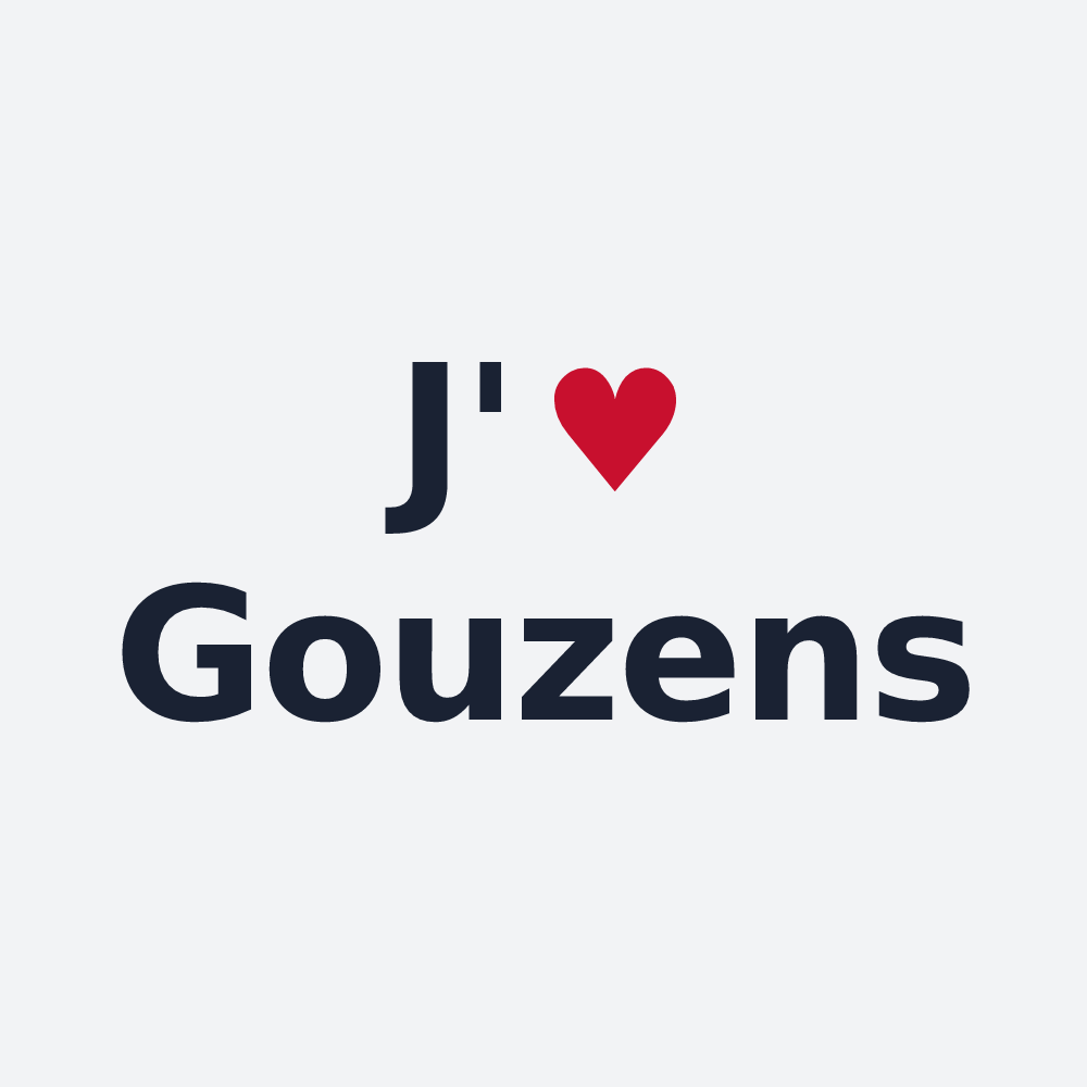 Poster personnalisé Gouzens — design J'aime Gouzens