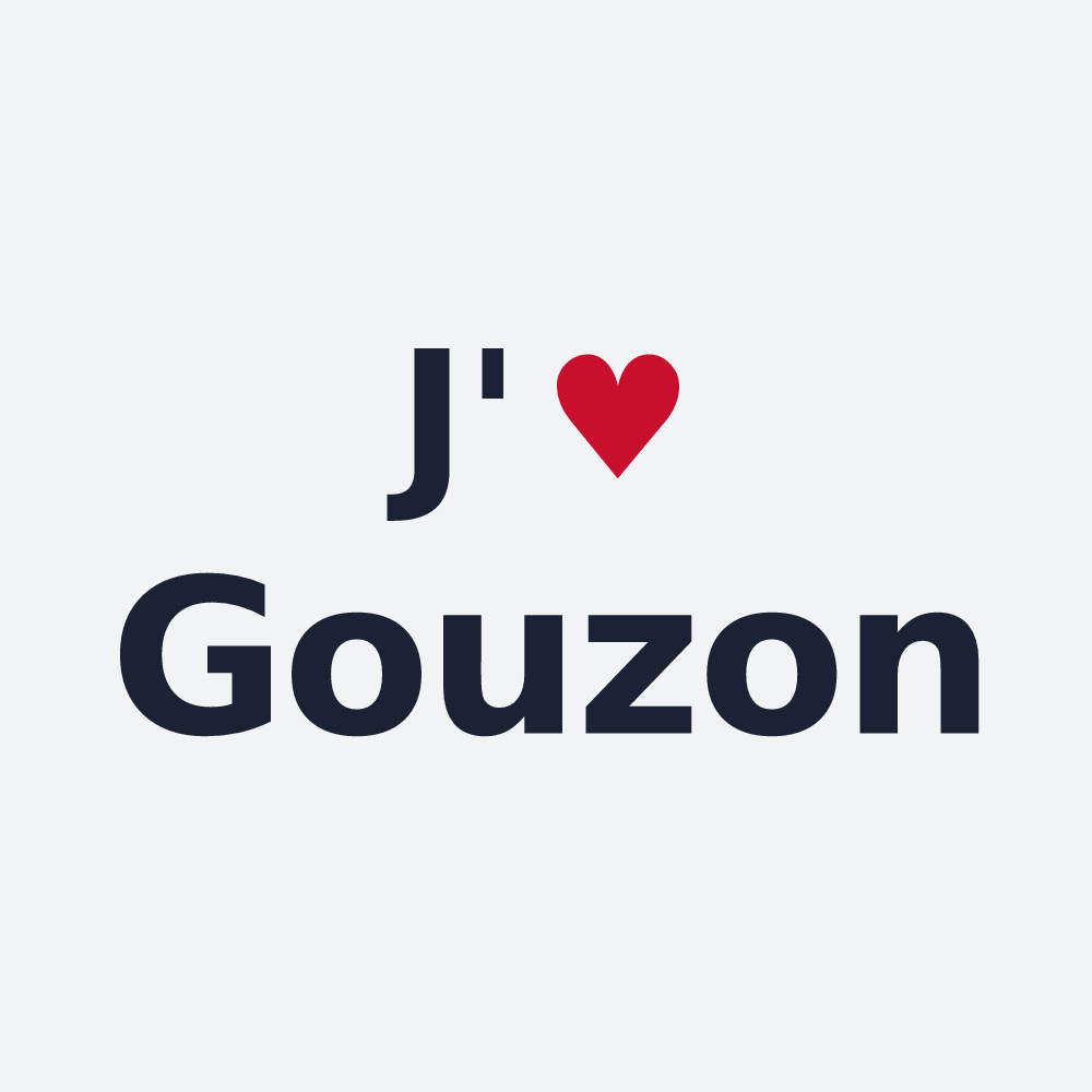 Poster personnalisé Gouzon — design « J'aime Gouzon » imprimé sur le poster
