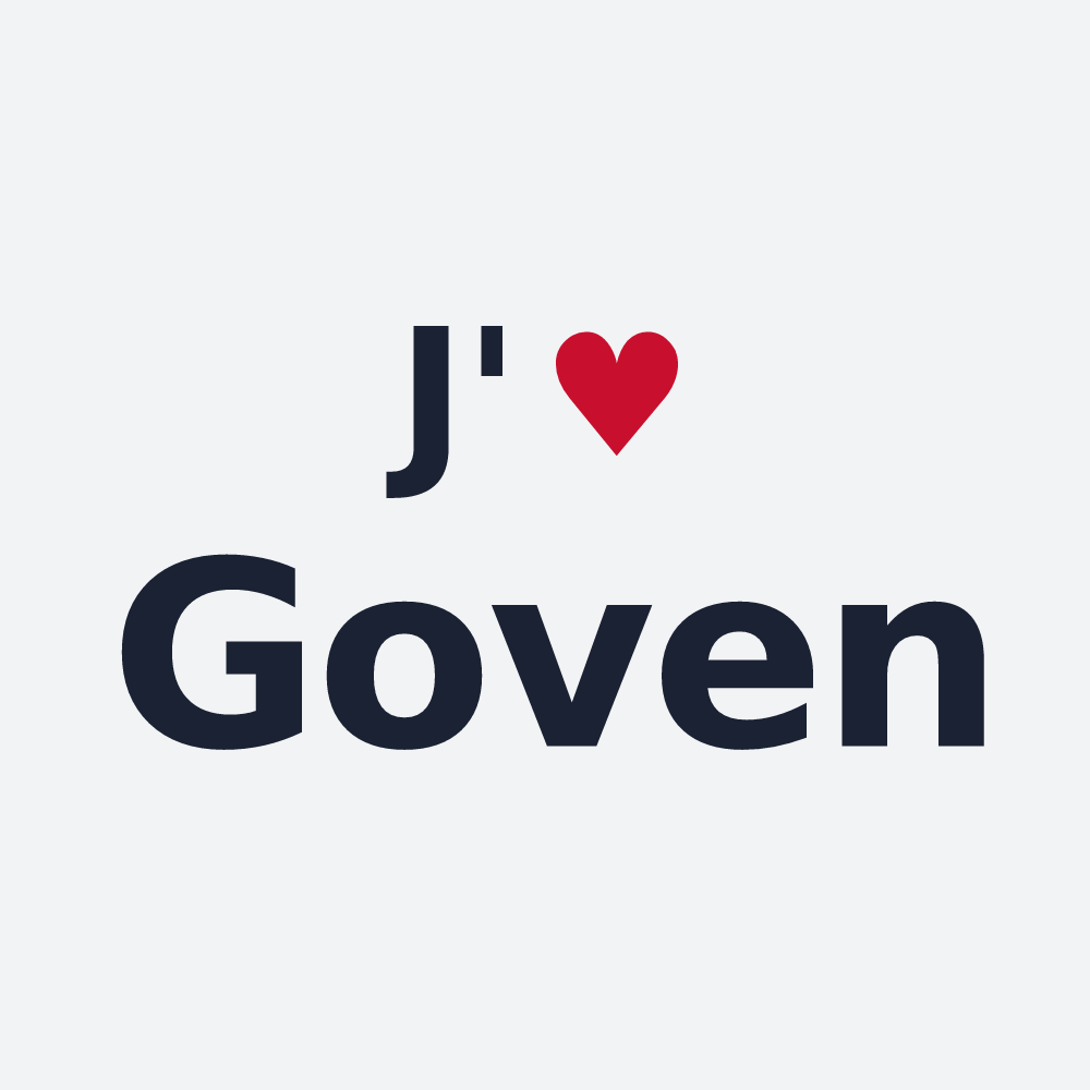 Poster personnalisé Goven — design J'aime Goven