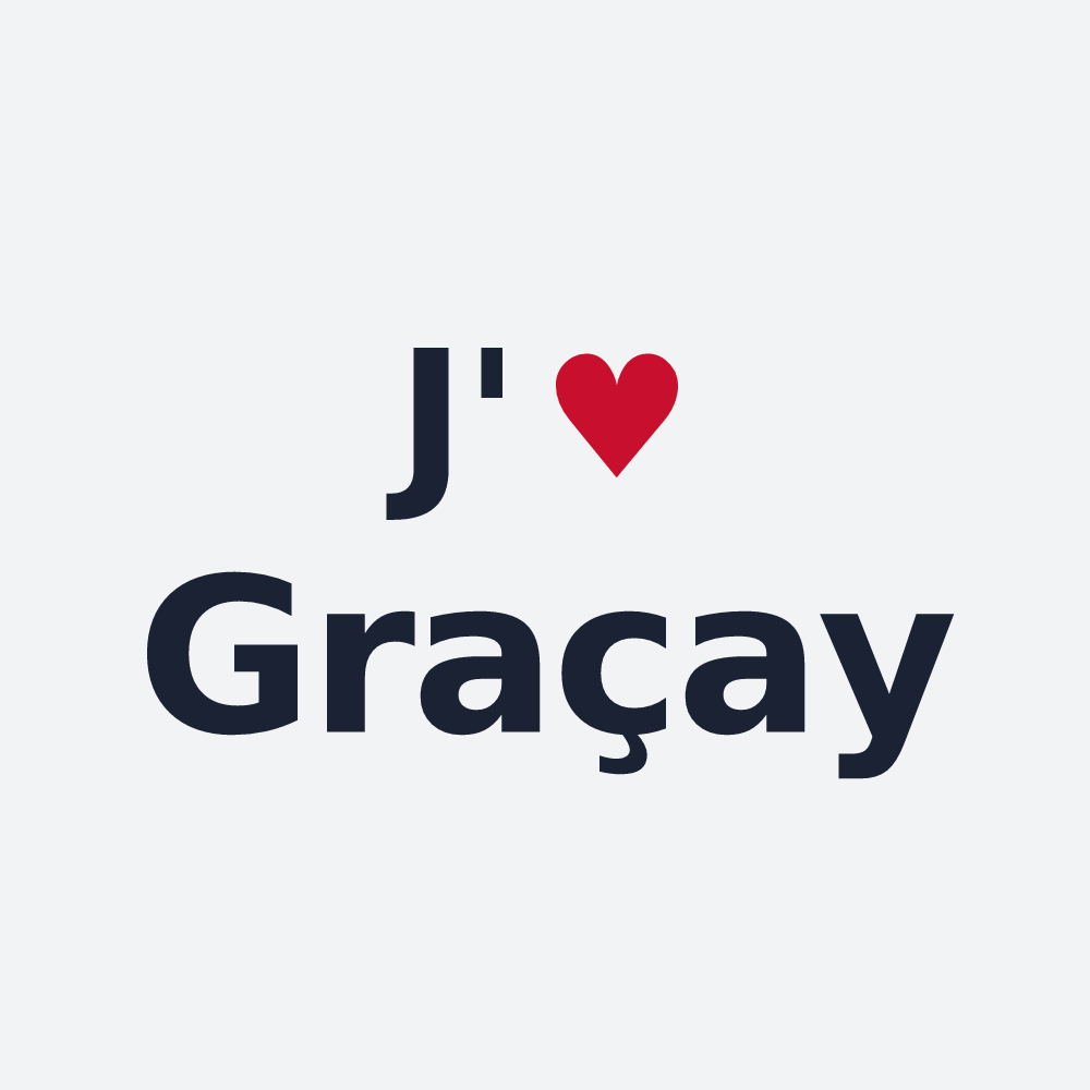 Poster personnalisé Graçay — design J'aime Graçay