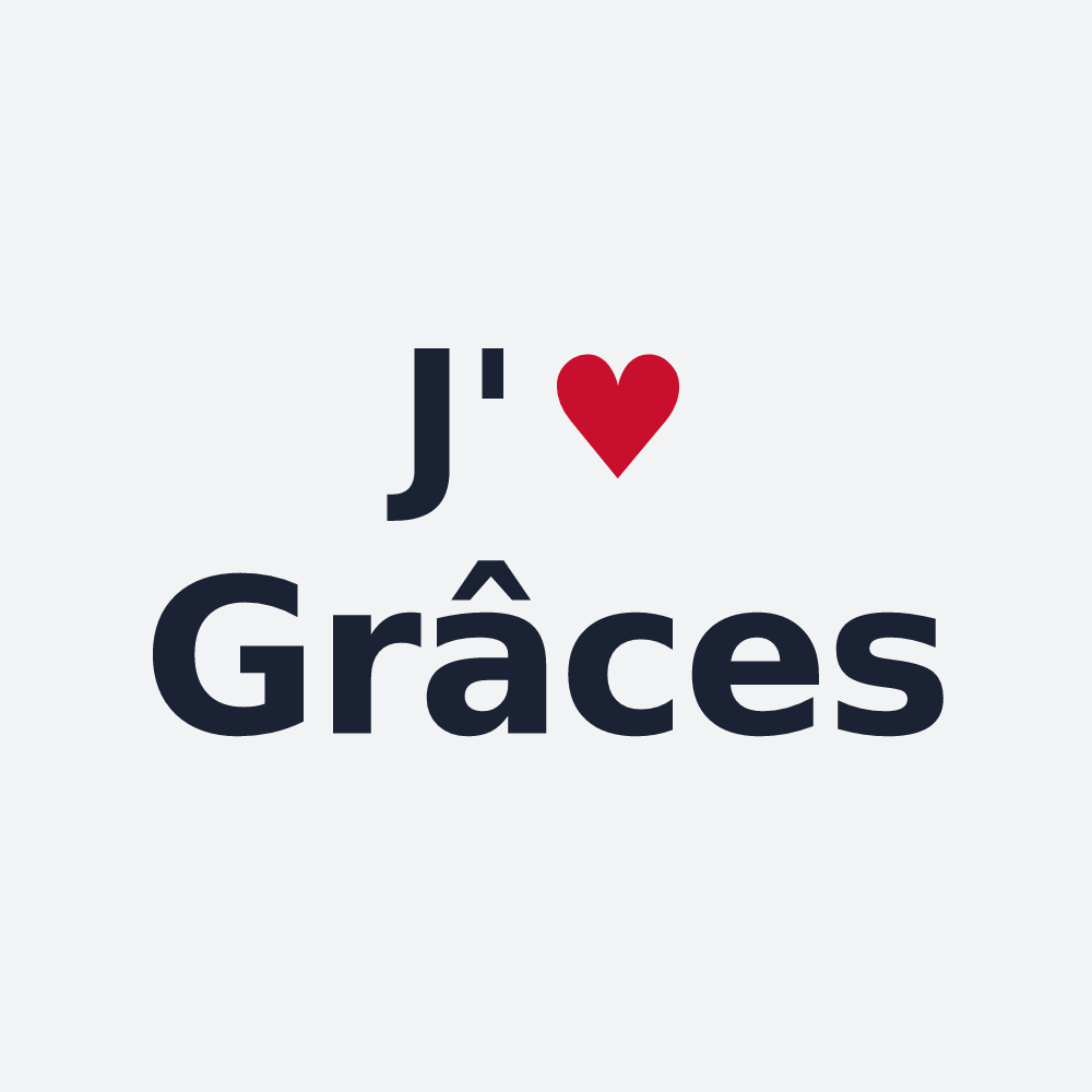 Poster personnalisé Grâces — design J'aime Grâces