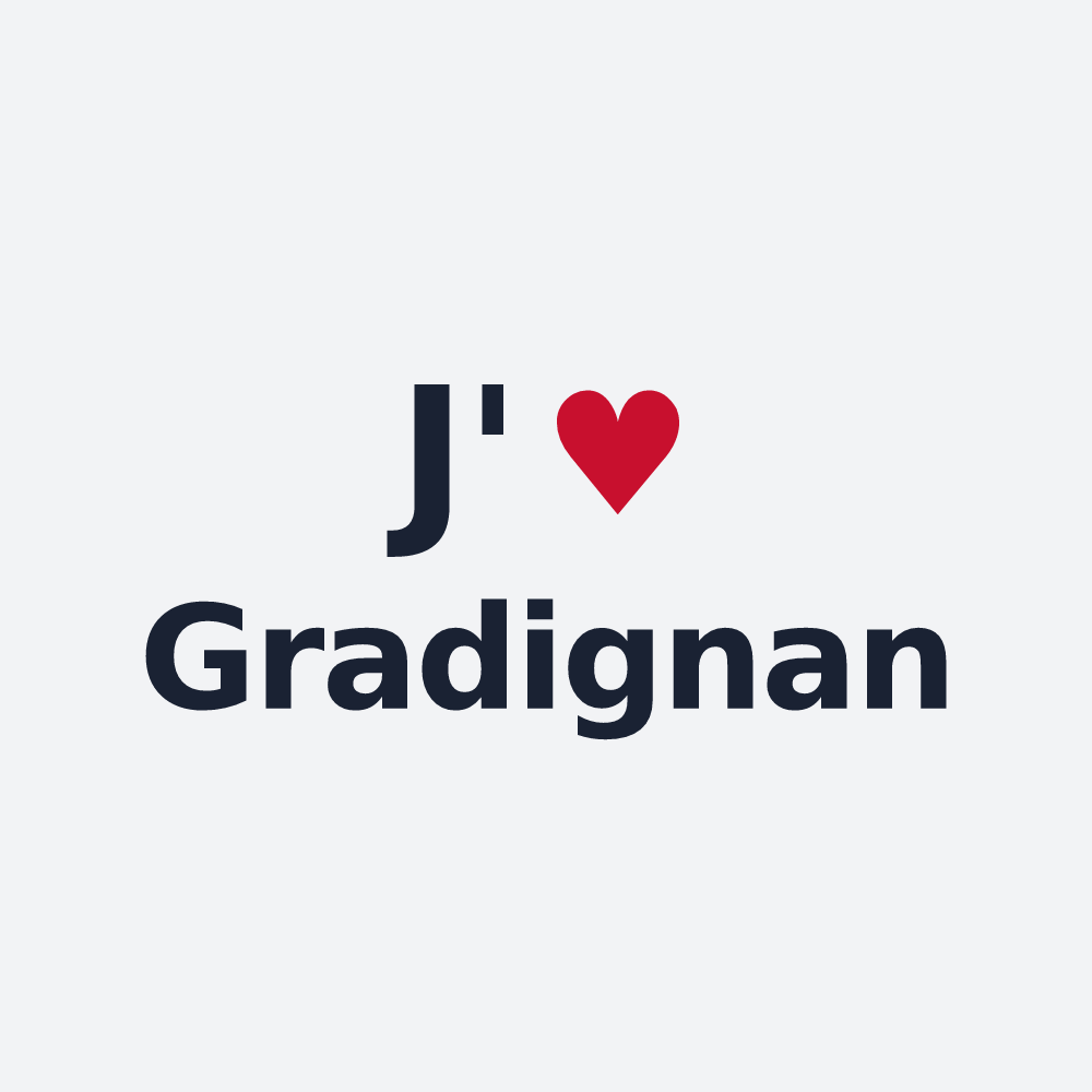 Poster personnalisé Gradignan — design J'aime Gradignan