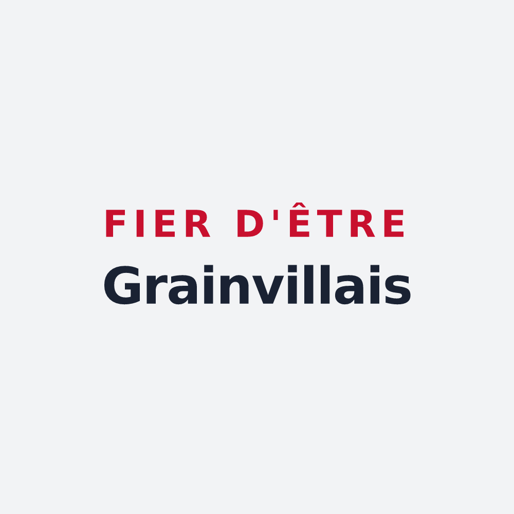 Poster « Fier d'être Grainvillais » — design pour Grainville-la-Teinturière