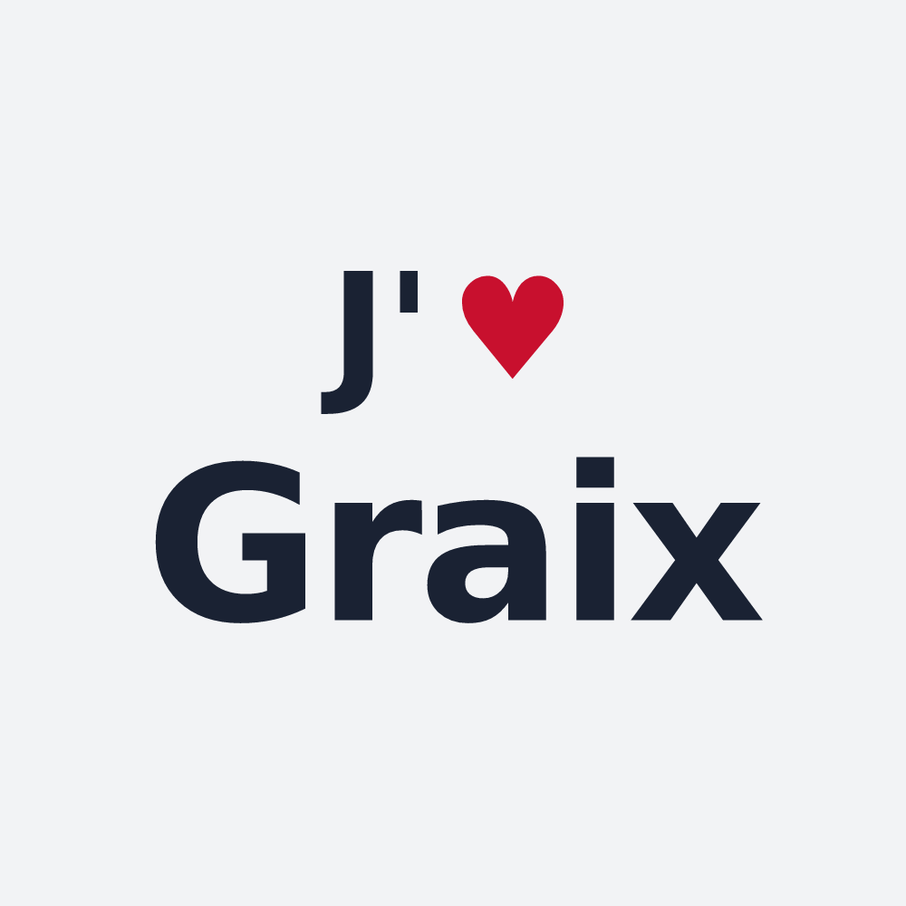 Poster personnalisé Graix — design J'aime Graix