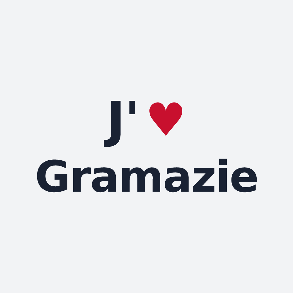Poster personnalisé Gramazie — design J'aime Gramazie