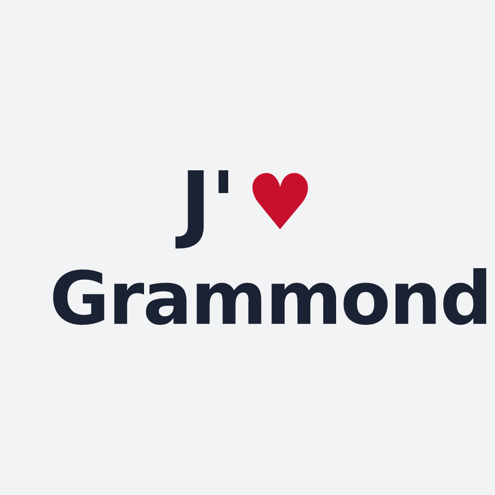 Poster personnalisé Grammond — design J'aime Grammond