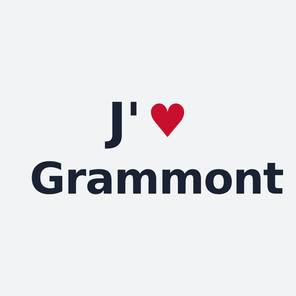 Poster personnalisé Grammont — design J'aime Grammont