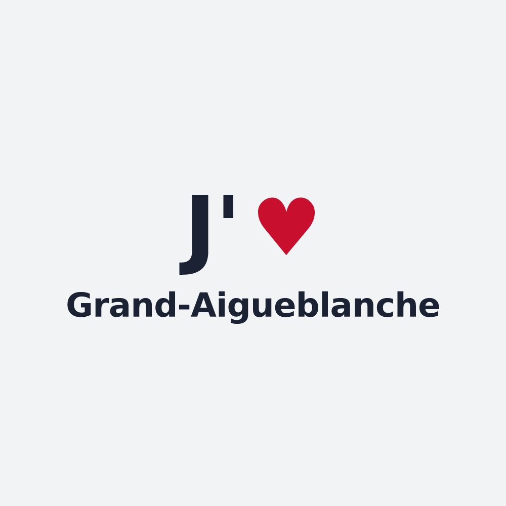 Poster personnalisé Grand-Aigueblanche — design J'aime Grand-Aigueblanche