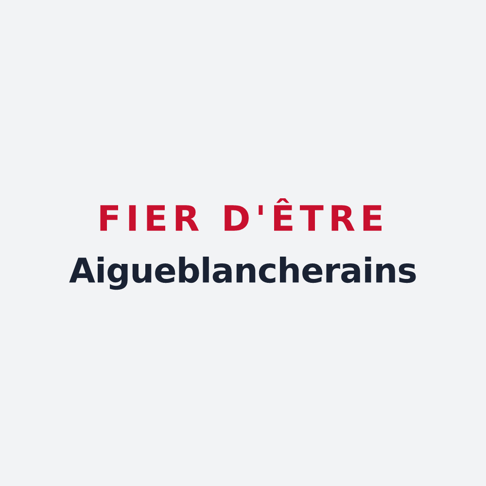 Poster « Fier d'être Aigueblancherains » — design pour Grand-Aigueblanche