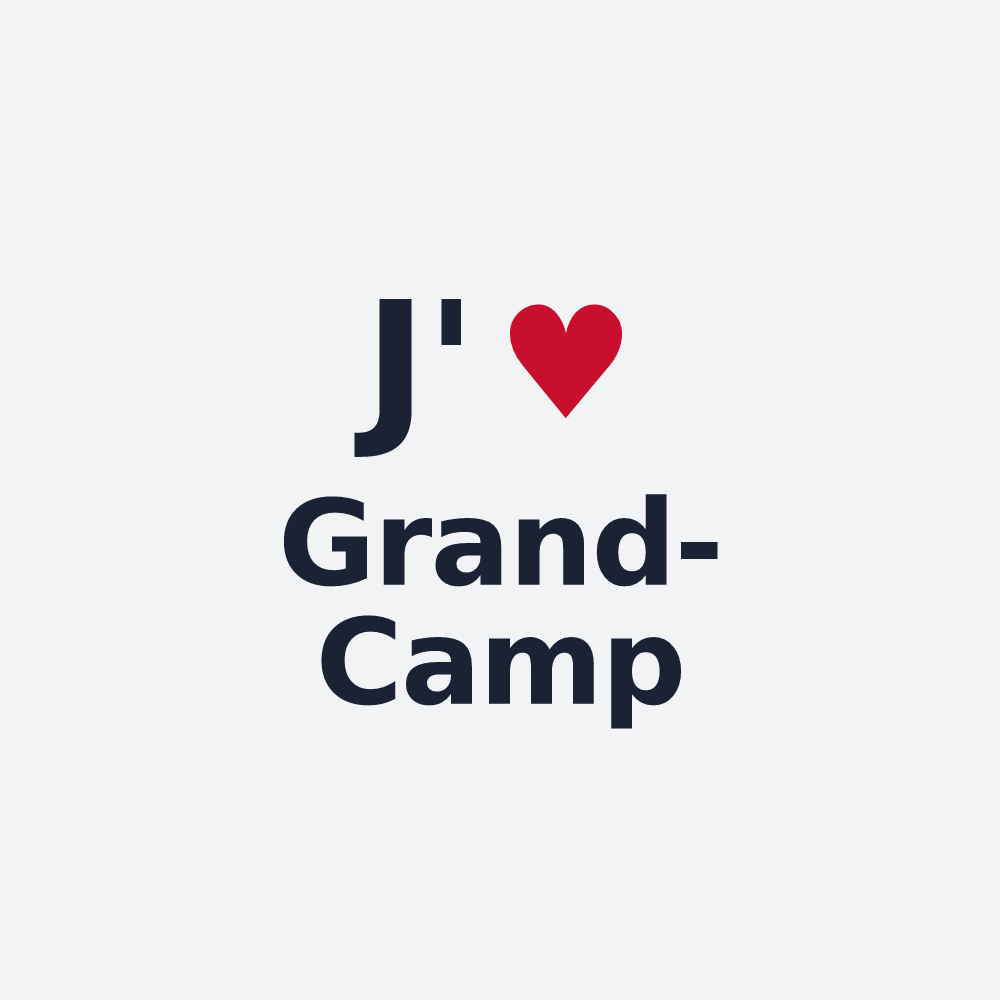 Poster personnalisé Grand-Camp — design J'aime Grand-Camp
