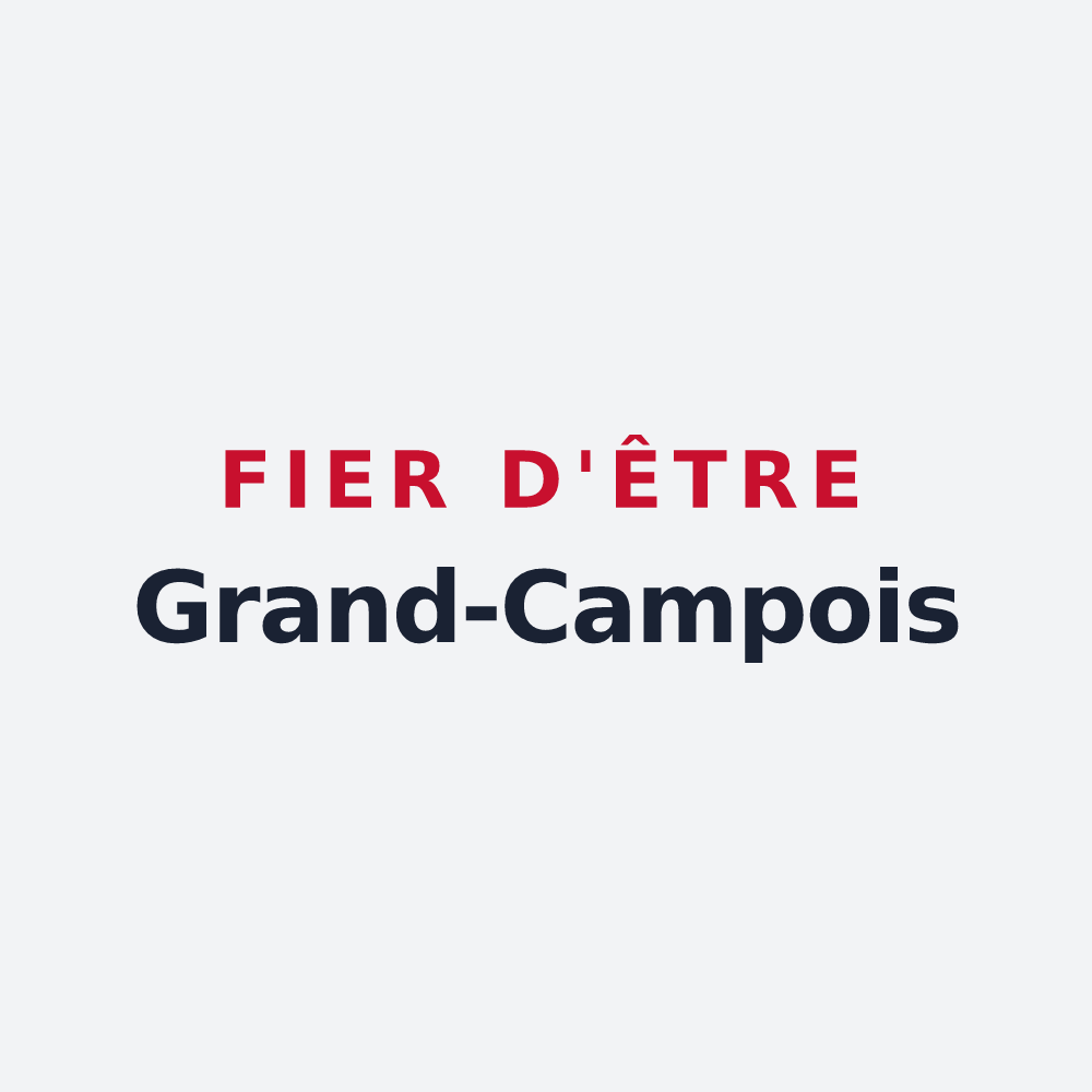 Poster « Fier d'être Grand-Campois » — design pour Grand-Camp
