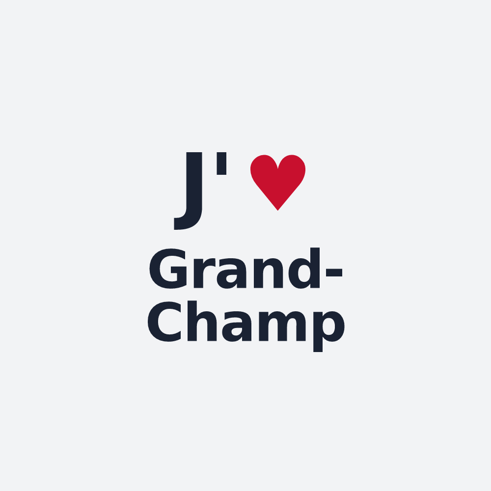 Poster personnalisé Grand-Champ — design J'aime Grand-Champ