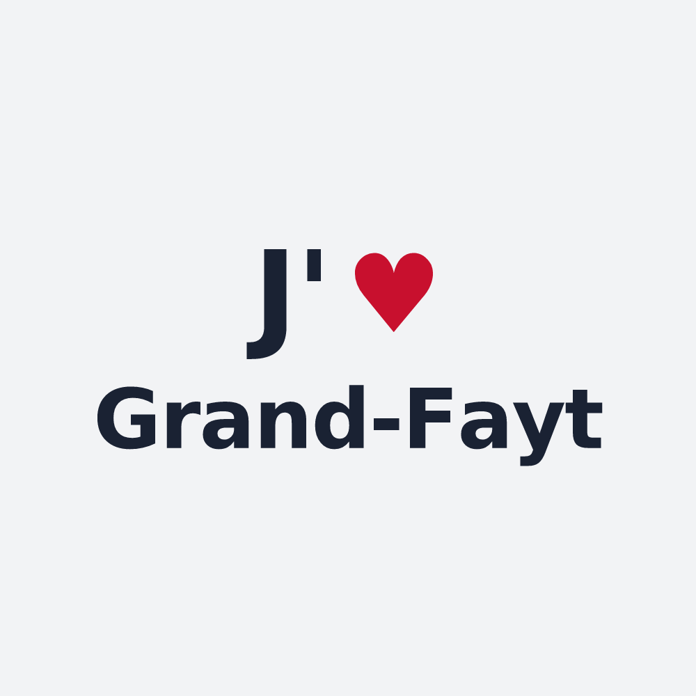 Poster personnalisé Grand-Fayt — design J'aime Grand-Fayt