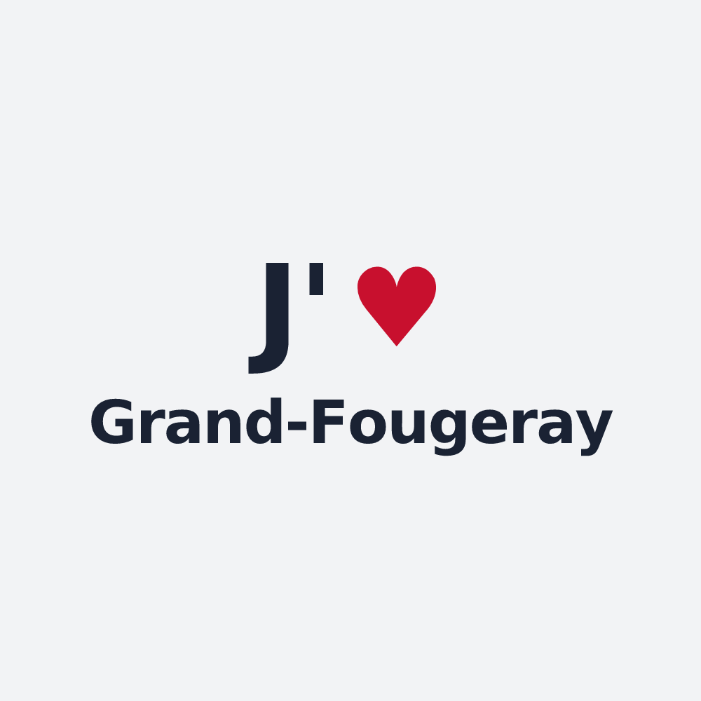 Poster personnalisé Grand-Fougeray — design J'aime Grand-Fougeray