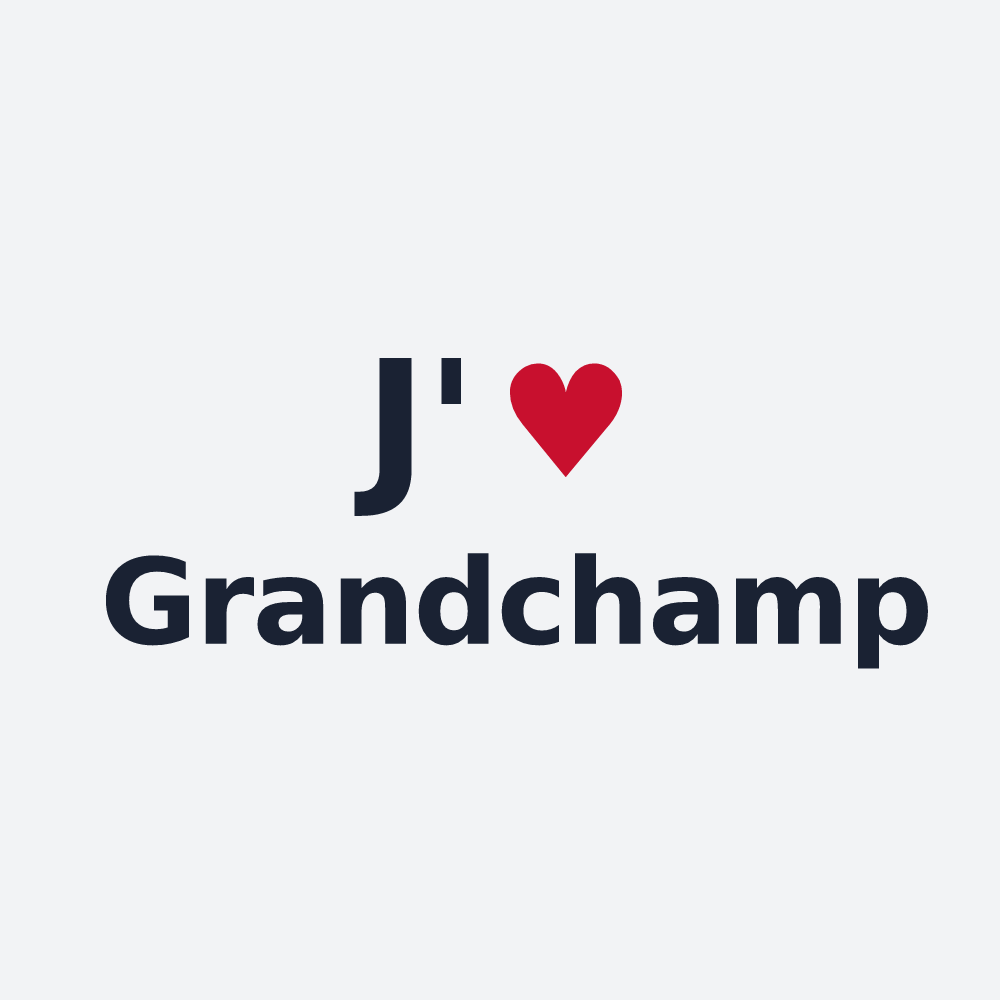 Poster personnalisé Grandchamp — design J'aime Grandchamp