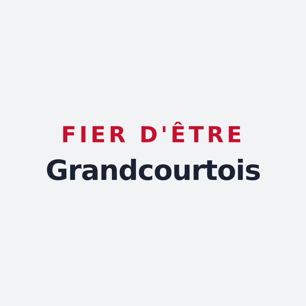 Poster « Fier d'être Grandcourtois » — design pour Grandcourt