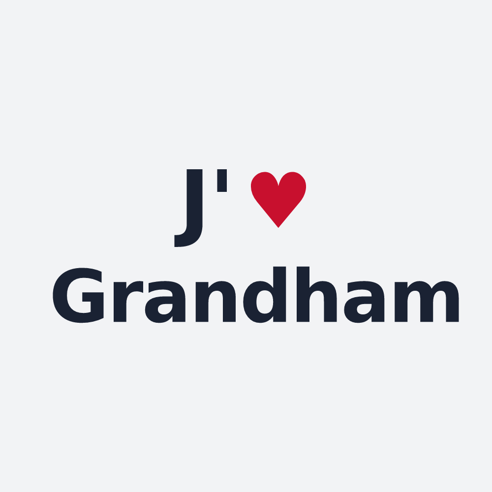 Poster personnalisé Grandham — design J'aime Grandham