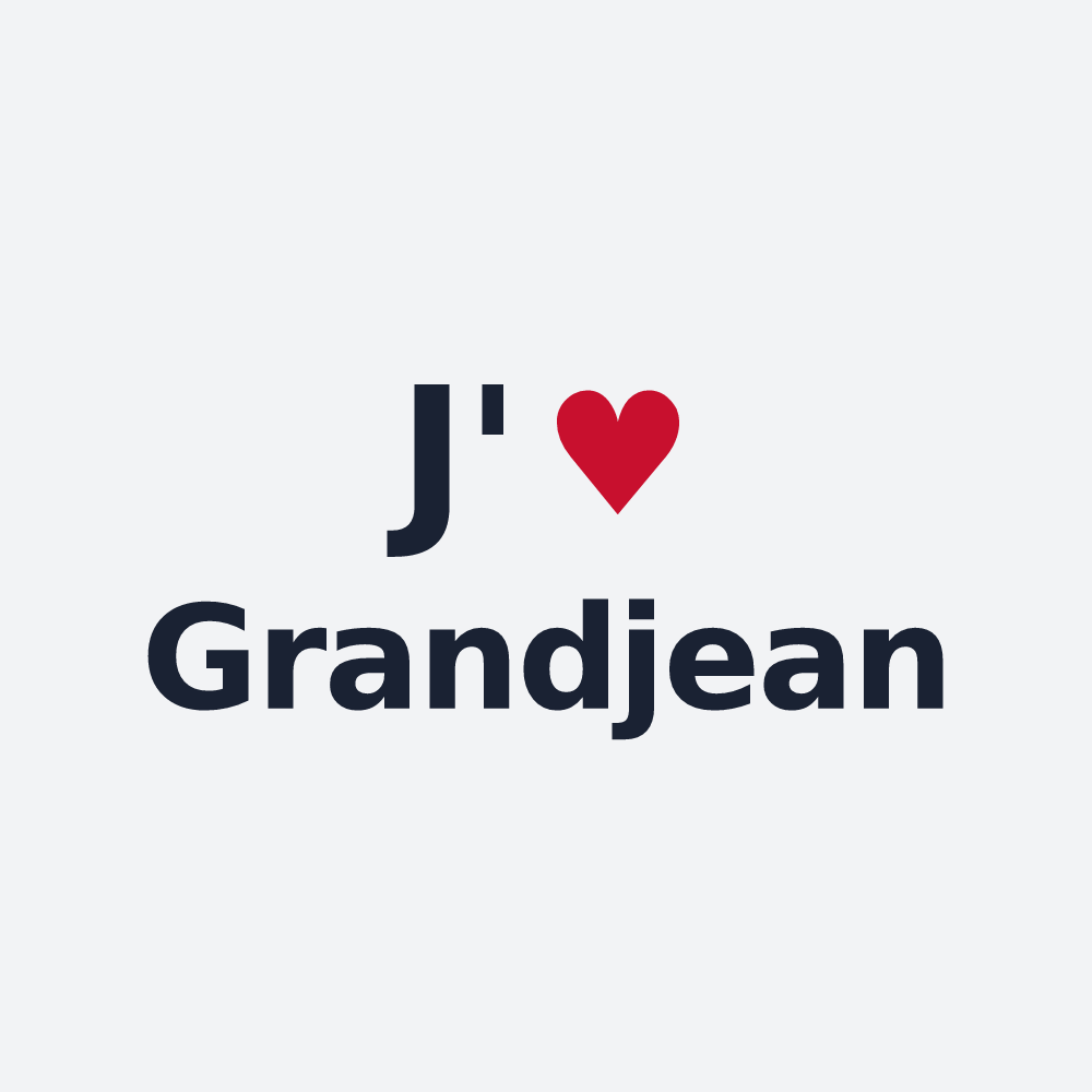 Poster personnalisé Grandjean — design J'aime Grandjean