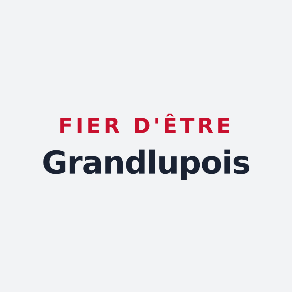 Poster « Fier d'être Grandlupois » — design pour Grandlup-et-Fay