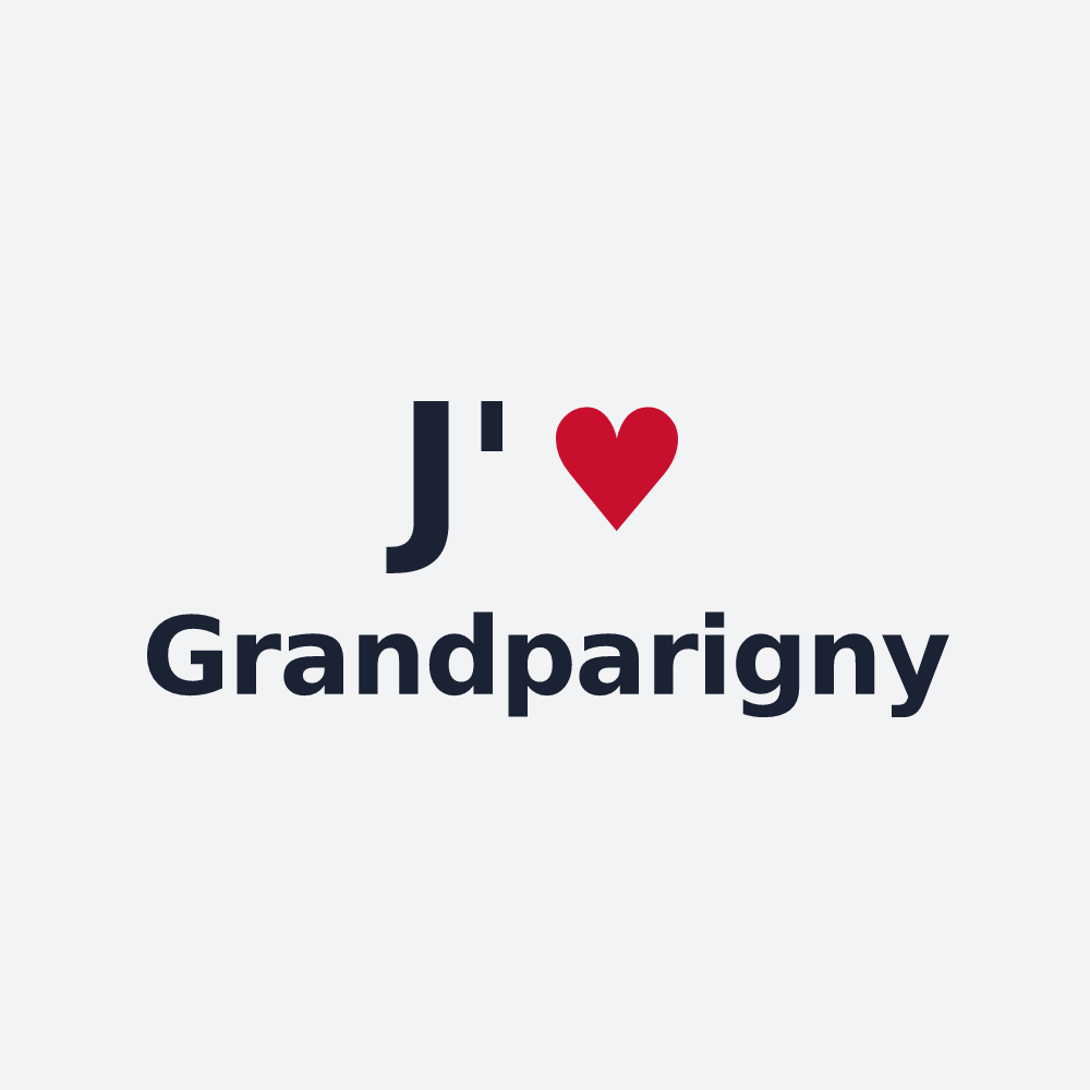 Poster personnalisé Grandparigny — design J'aime Grandparigny