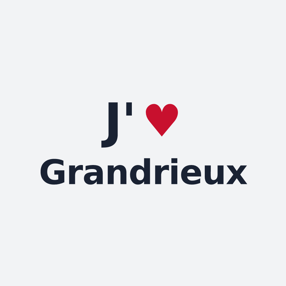 Poster personnalisé Grandrieux — design « J'aime Grandrieux » imprimé sur le poster