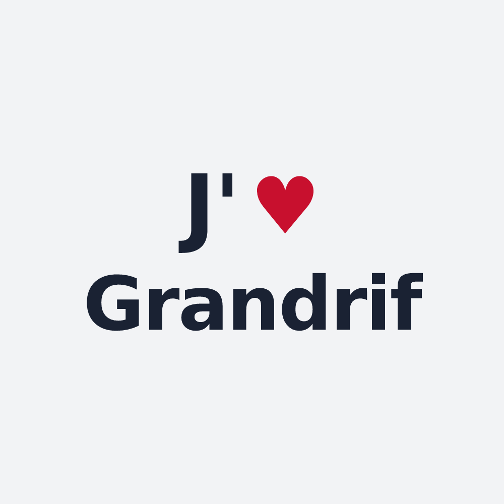 Poster personnalisé Grandrif — design J'aime Grandrif