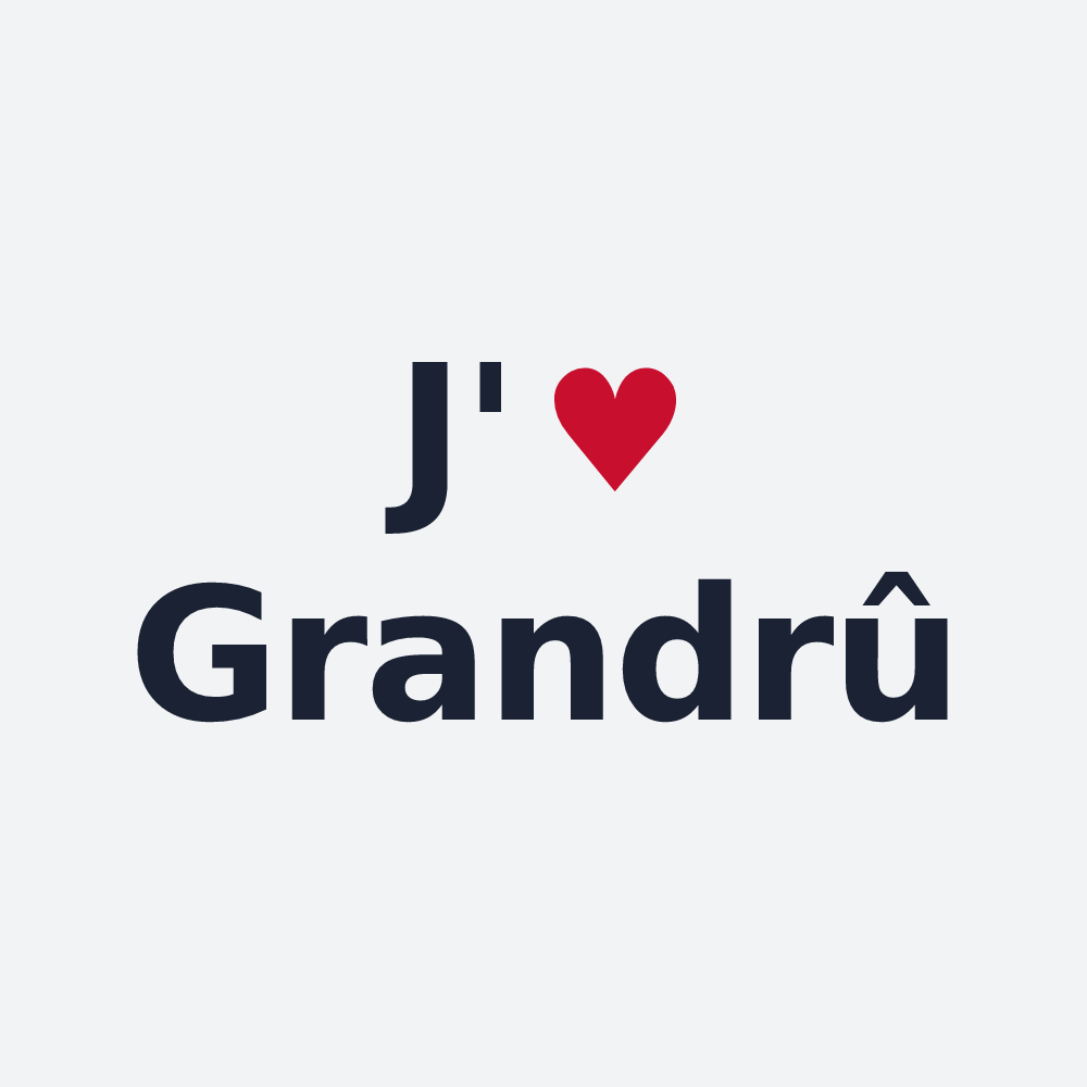 Poster personnalisé Grandrû — design J'aime Grandrû